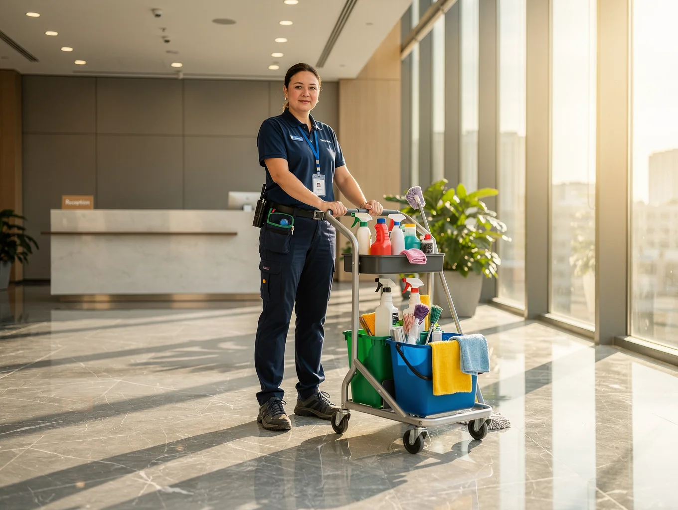 Building cleaning management professional