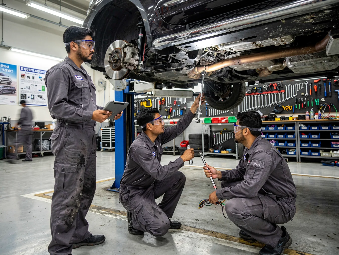South Korean industrial and automotive workshop facility