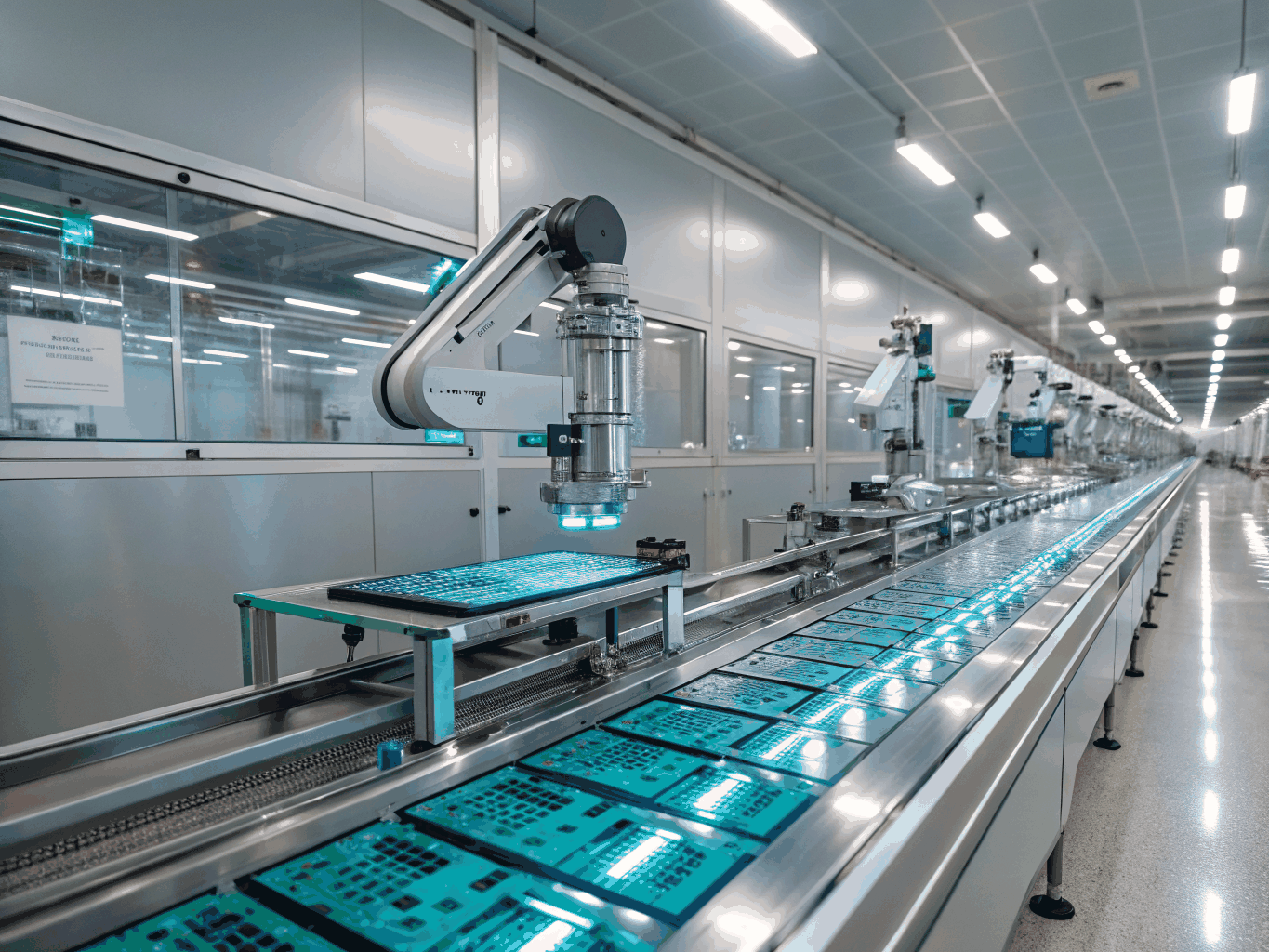 Technicians at advanced semiconductor assembly plant in Penang